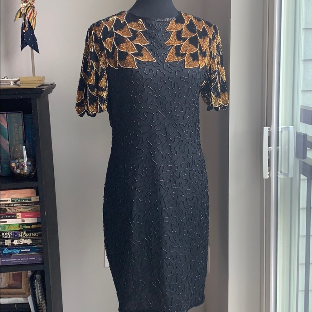 Vintage Beaded Little Black Dress (Holiday/NYE)